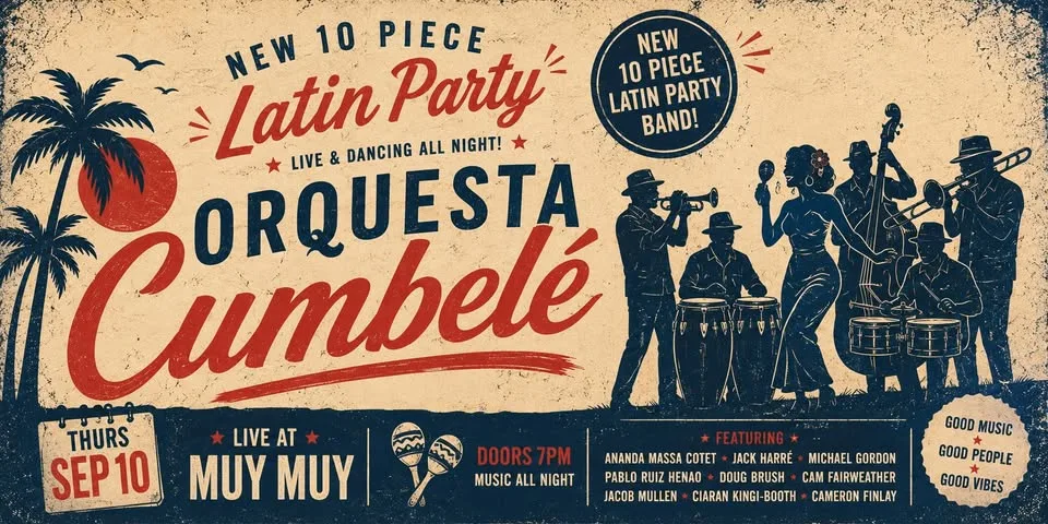 Orquesta Cumbelé — Latin Party at Muy Muy